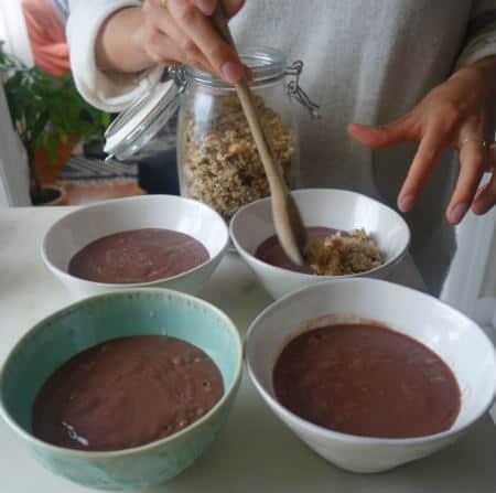 préparation açai bowl