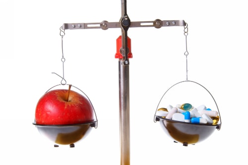 pomme vs médicaments
